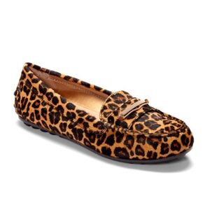 Vionic leopard calf hair loafers